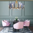 Fontana Arte - Concave Lucite Disk Chandelier